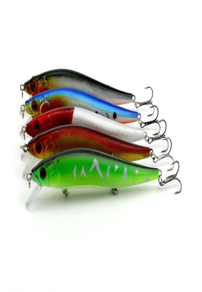 Wędkarstwo muchowe Symulacja Crankbait Plastikowa przynęta z 3 haczykami VMC 14 cm 23 g minnow laser przynęty Rybołówstwo 8322380