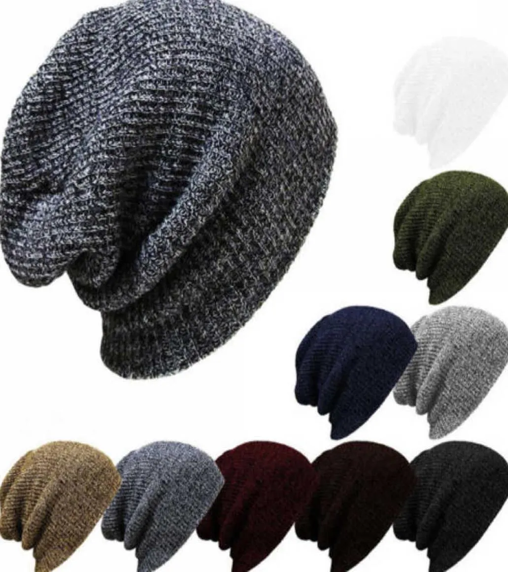 Unisex Winter Warme Mützen Baumwolle Hüte Gestrickte Kappen Solide Sieben Farben Weiche Beanie Schädel Strickmütze Outfit Frauen Männer9564086