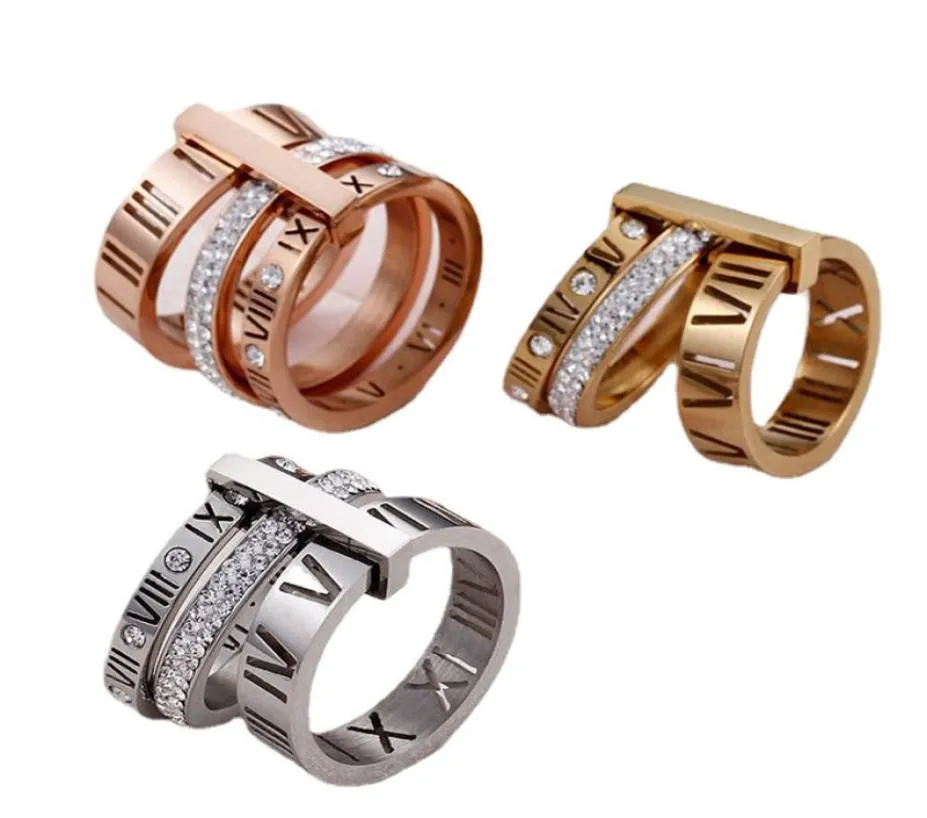 Ring rostfritt stål mode smycken ring kvinnor039s bröllopsengagemang smycken bijoux de fianailles de mariage bague femme4301181