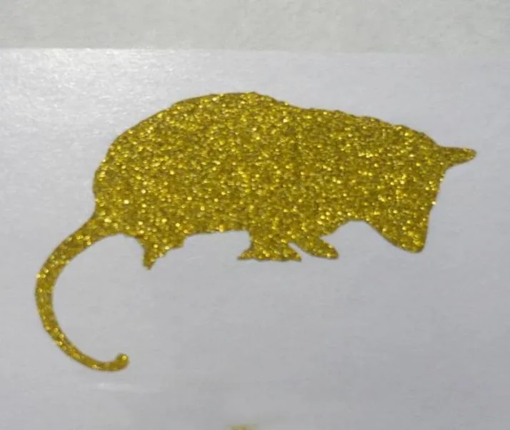 Opossum zoogdierdier Gold glitter sticker voor envelopafdichtingen Wall Gift Wrap22397327623391