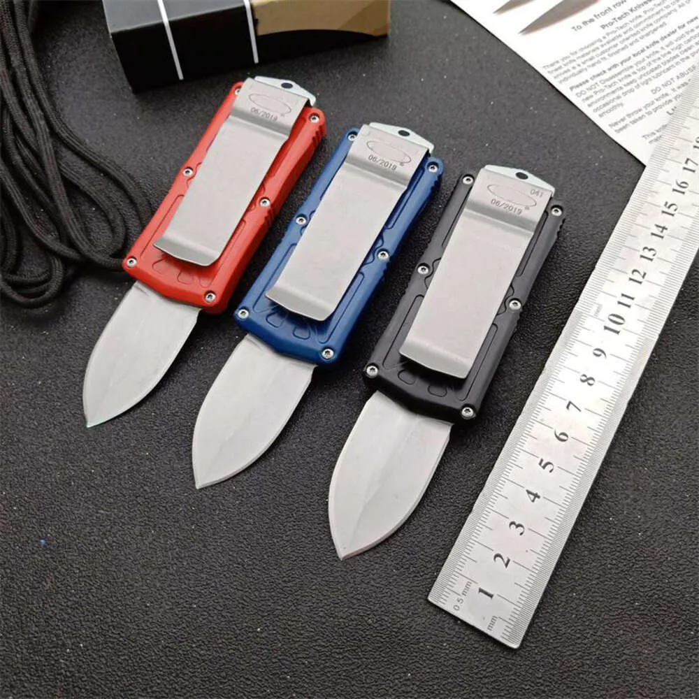 Micro OTF Tech Knife Combat Troo Series 5cr13 Klinge 57HRC Härte Zink-Aluminium-Legierung Griff Outdoor-Selbstverteidigungstasche