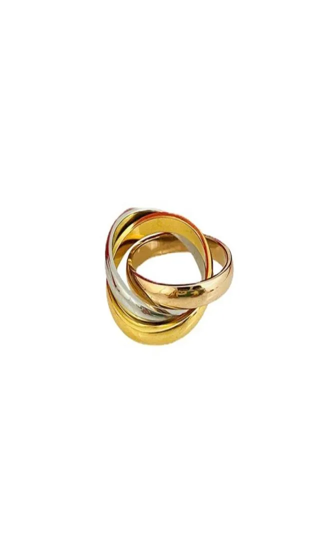 Ringos de casamento de designer de moda joalheria mulher homem ouro prata rosa anéis de ouro círculo para sempre amor ring5576058