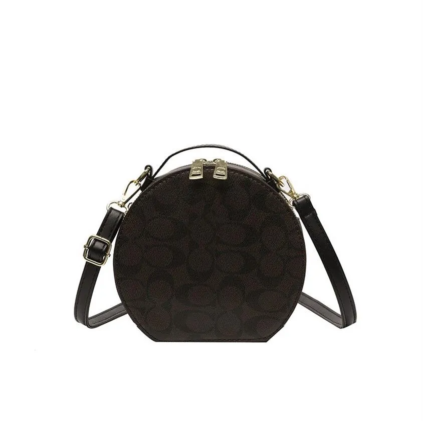 PAQUETES DE DÍA MUJERES DE MARCA Presbyopia recubierta clásica Crossbody Crossbody Varsity Round Bag3031