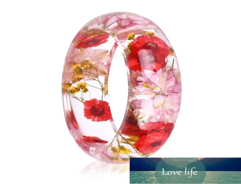 New Dried Flower Resin Bracelet Bangle Real Flower Inside of Bangle Jewelry Gifts for Women and Friends Factory expert 7620555