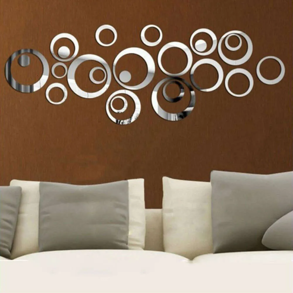 3d Mirror Acrylic Wall Stickers Circle Decorative Stickers Room Decoration Home Decor Living Room Luxury Style Bedroom From 5 07 DHgate