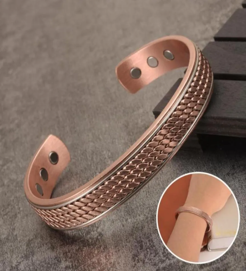 Ed Koperen Armbanden voor Vrouwen Mannen Energie Magnetische Armband Voordelen Mannen Verstelbare Manchet Armbanden Armbanden Gezondheid Copper5603659