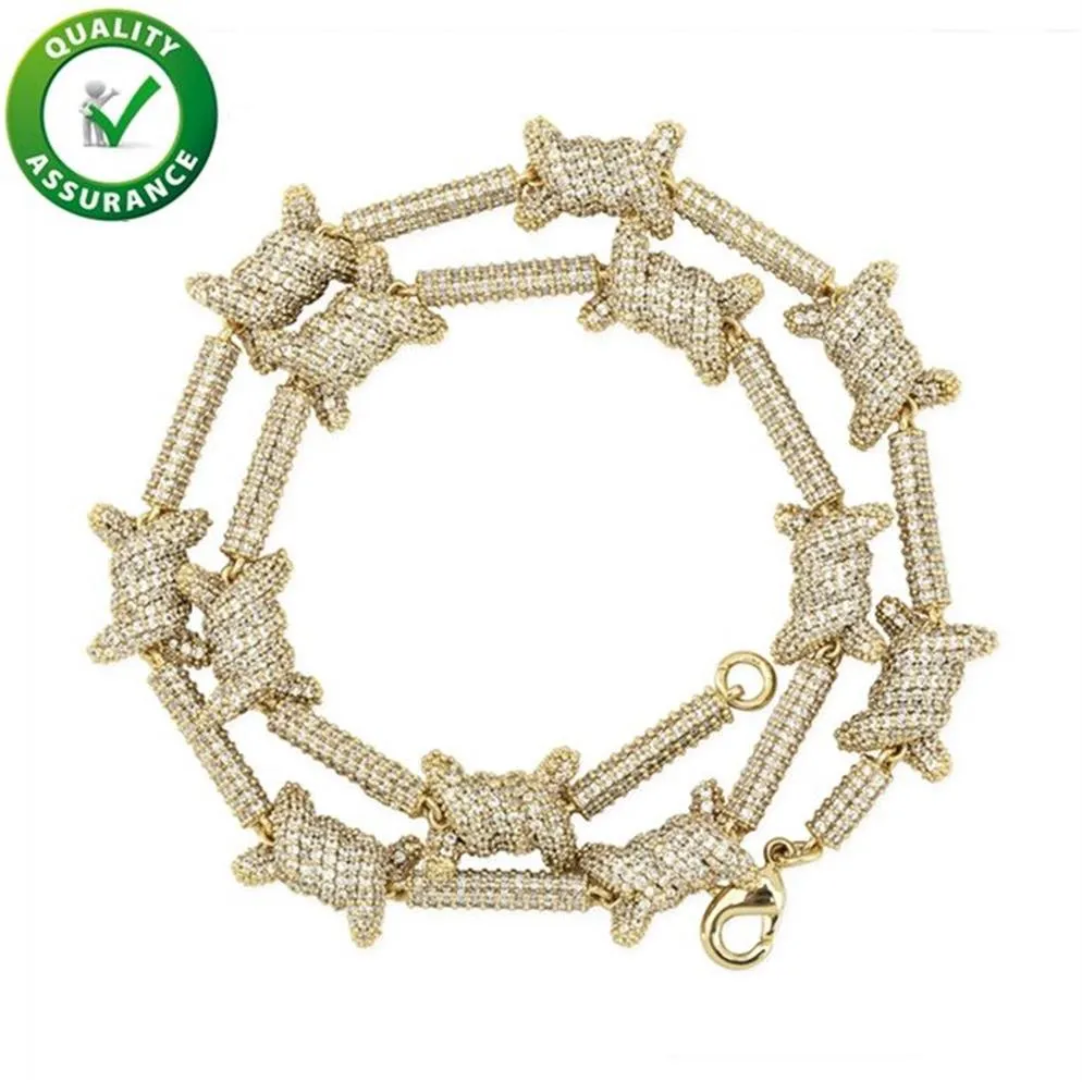 Herren 14k Gold Ketten Iced Out Luxus Designer Schmuck Hip Hop Männer Diamant Halskette Cuban