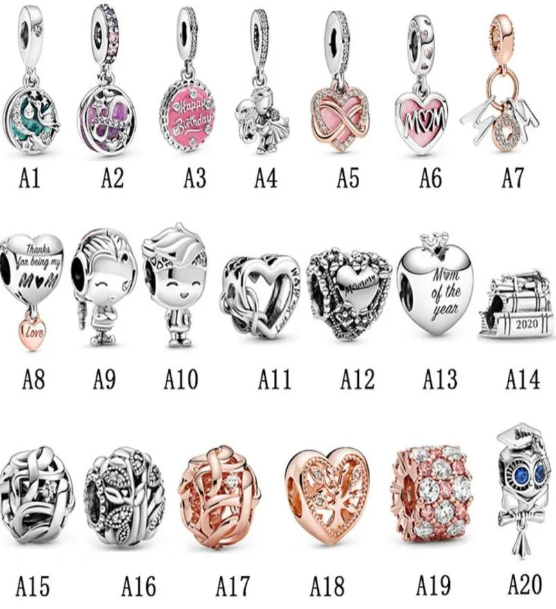 Orijinal Varış 925 STERLING Gümüş Mother039s Day Serisi Asma Boncuklu Sabitleme Klip Boncukları DIY FIT ORİJİNAL CHARM bilezik Fash2346460