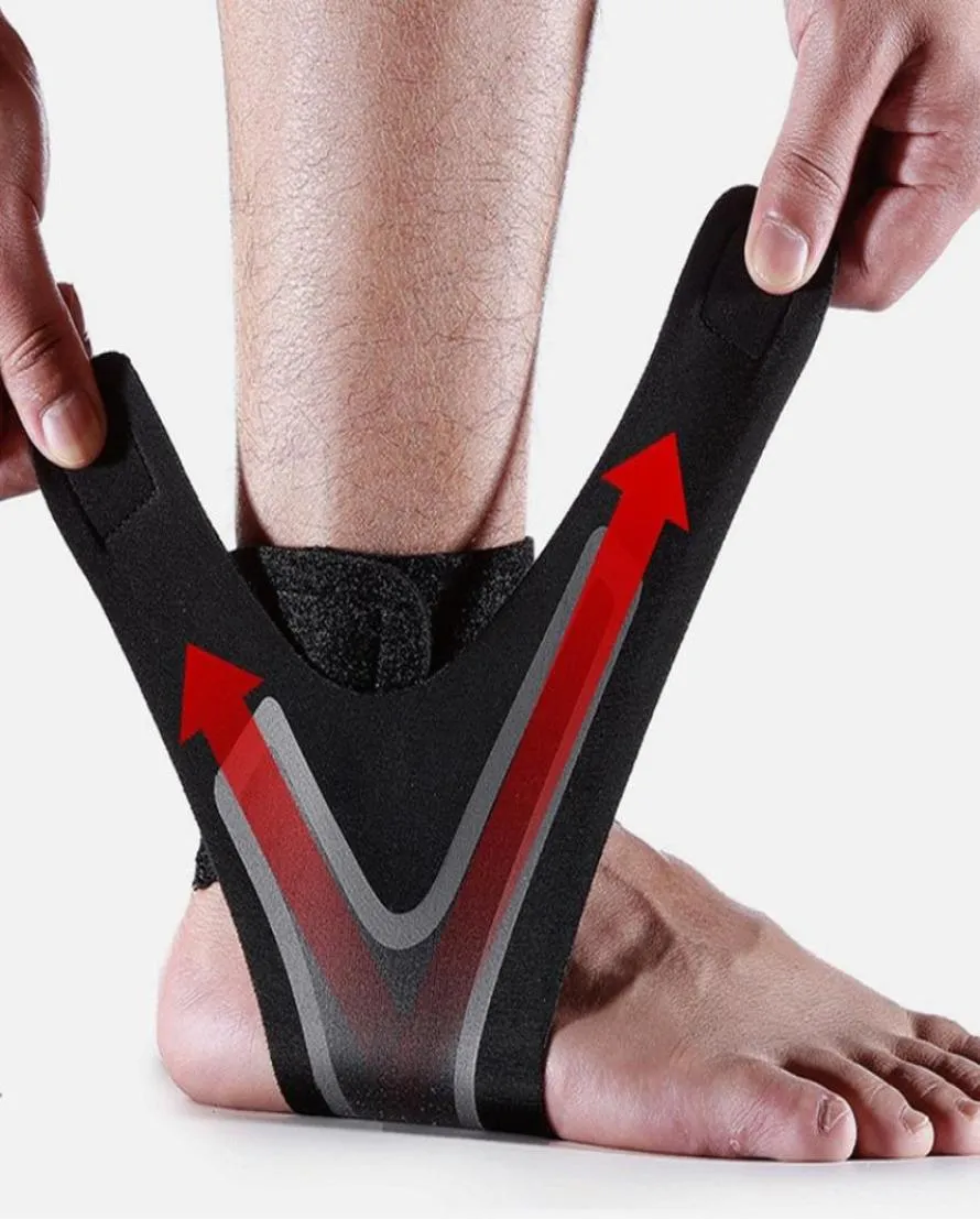 Adjustable Elastic Ankle Support Brace for Basketball Sprain Prevention Pro7190897