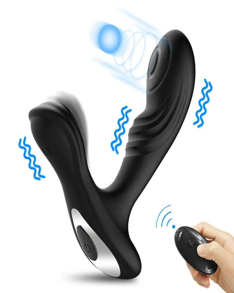 Krachtige prostaatmassager anale plug mannelijke masturbator vibrator afstandsbediening 12 snelheid vibrerend speelgoed voor mannen vrouwen 2110153449147