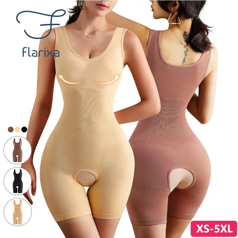 Cintura Barriga Shaper Flarixa Plus Size Hip Lift Shaping Womens Apertado Top Aberto e Controle Abdominal Sem Costura Perda de Peso Roupa Interior 5XL 231213