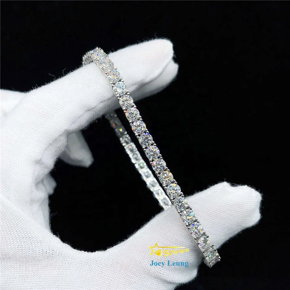 Hip Hop Jewelry Tennis Armband Sterling Silver VVS Moissanite Gemstone Woman