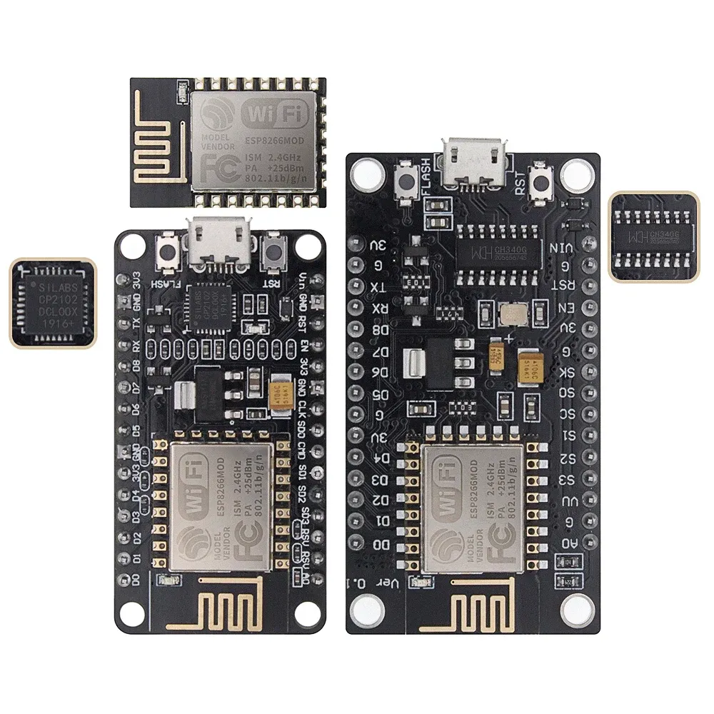 Kablosuz Modül CH340 CP2102 NODEMCU V3 V2 LUA WiFi Nesnelerin İnterneti Geliştirme Kurulu Esp8266 ESP-12E