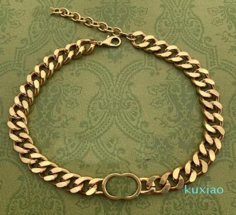 Designer Collane di alta qualità Collana girocollo cubana Collares Punk Vintage Chunky Catena a maglie spesse per le donne Gioielli di Capodanno Acc6108540