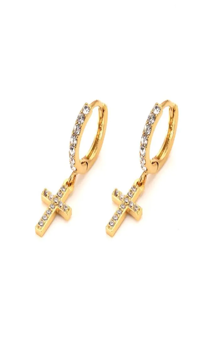 Fascino fine in oro massiccio GF Molti orecchini con intarsio CZ per le donne Ragazza Design speciale Gioielli per feste cristiane Dio benedica le donne7276219