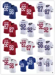 Football Jerseys Men Women youth ''Giants''Jersey 5 Kayvon Thibodeaux 73 EVAN NEAL 26 Saquon Barkley 10 Eli Manning 8 Daniel Jones 1