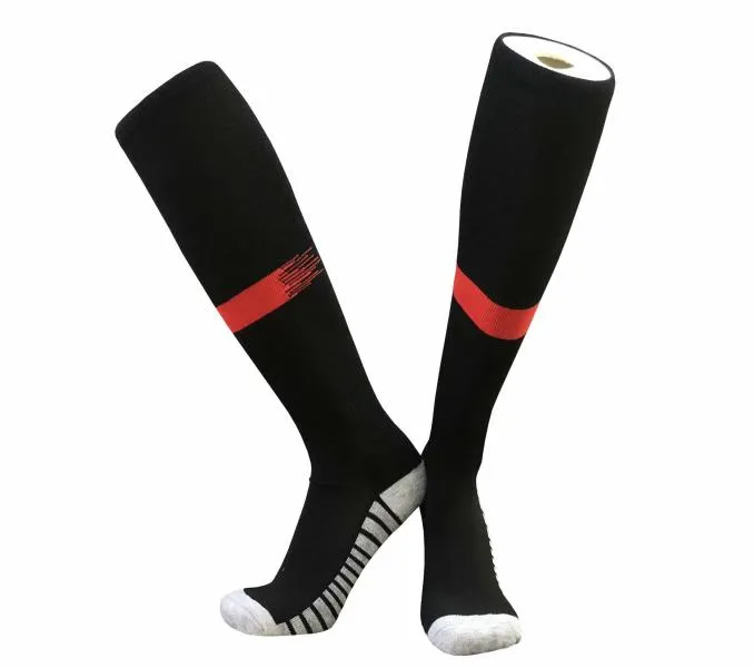 Män av hög kvalitet långa sportstrumpor andas ut utomhusfotboll Socks Male Solid Thick Man Football Sock Profession Sport Socks Soccer3884205