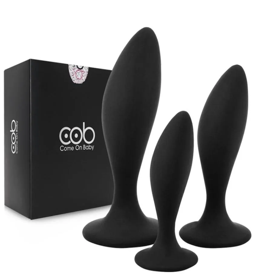 3 stks Anale Pluggen Buttplug Training Set Siliconen Zuig Anus Speeltjes Voor Vrouwen Mannen Mannelijke Prostaat Massager Butt Plug Gay Bdsm Speelgoed 26049116