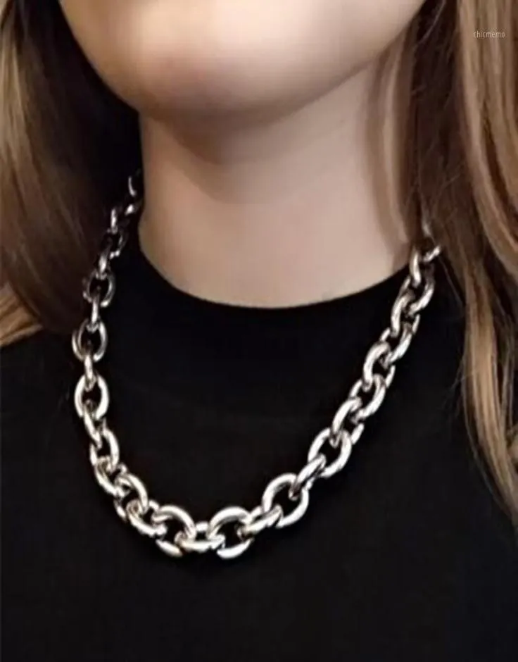 Kedjor 740 tum enorm tung hög kvalitet 11mm smycken cool silver aldrig blekna 316L rostfritt stål Big O Link Chain Men039s Boy8846591