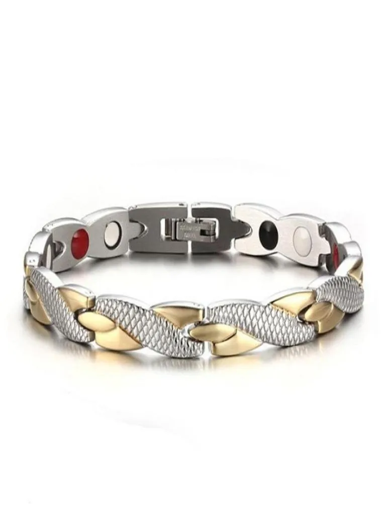 Länkkedja 1st kraftterapi magneter magnetit armband armband män hälsovård smycken frisk magnetiska armband för kvinnor5992425