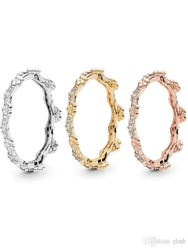 Designer smycken 925 silver vigselring pärla passform p 18k guld rosguld pläterade ringar kubiska zirkonium diamanter europeiska stil ringar födelsedag damer gåva5795896