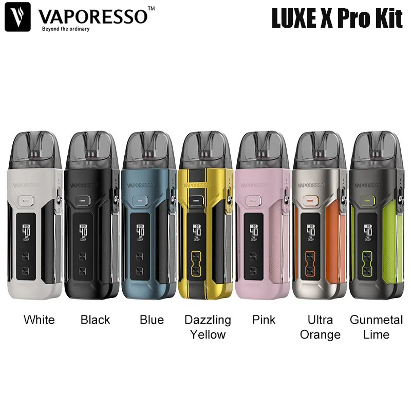 オリジナルVaporesso Luxe X Pro Kit Vape 40W 5ml Luxe X Pod Mesh 1500MAHバッテリーMTLからRDL気化器Eタバコ