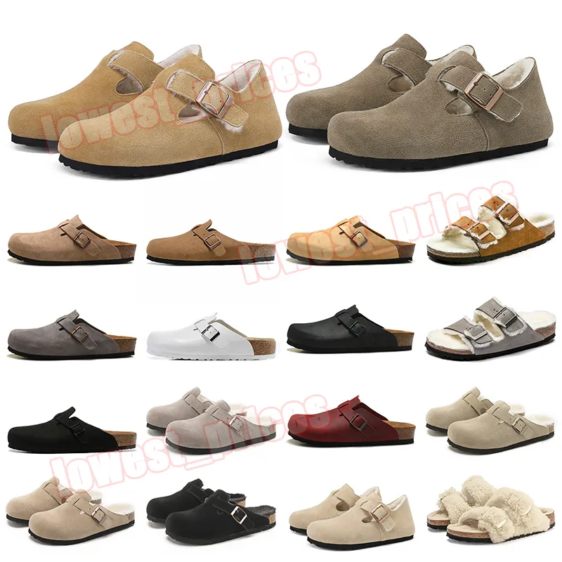 2024 Top Birkin Stock Chinelos para Homens Mulheres Bostons Tamancos Sandálias Arizonas Plataforma Treinadores Sapatos Casuais Sapatilhas Fur Slides Flip Flops Shearling Camurça Mocassins