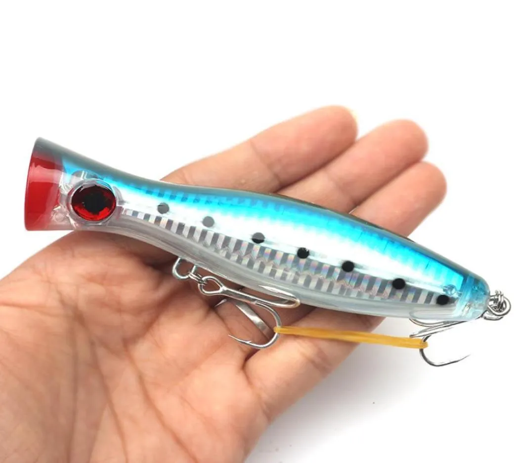 Rompin 12cm40g gros Popper pêche en mer leurre manivelle Iscas Wobblers artificiels ABS appât dur Pesca bar brochet matériel de pêche 6760376