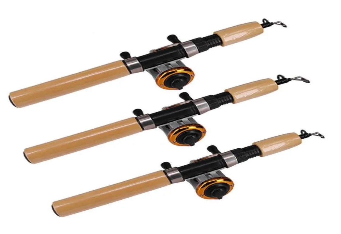 Zimowe pręty rybackie Combo Ice Rod z kołowrotkiem i linią Outdoor Portable Spinning Casting Zestaw H10149702575