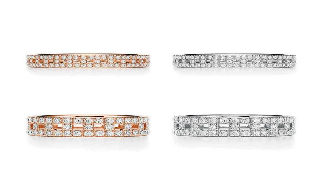 Anello T Lettera T Versione ampia Versione stretta Anello con diamanti pieni di gioielli intarsiati Studente Ringe AA2204205829263