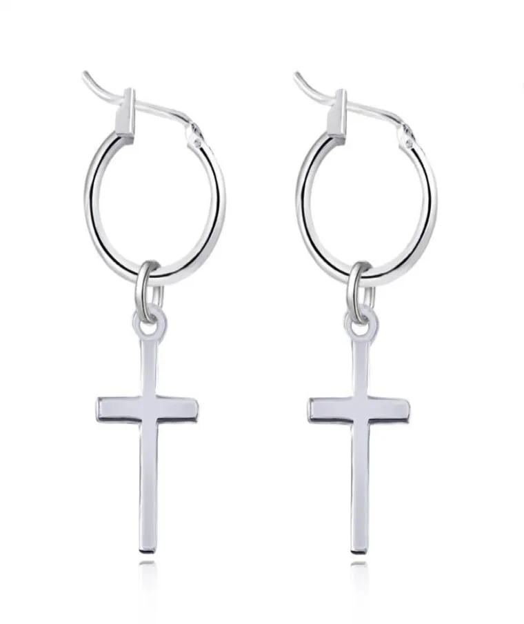 1Pair Etnic Silver Color Pandent Hoop örhängen för kvinnor Endless Circle Earring Hoops Geometrical Simple Smyckes E1241905218