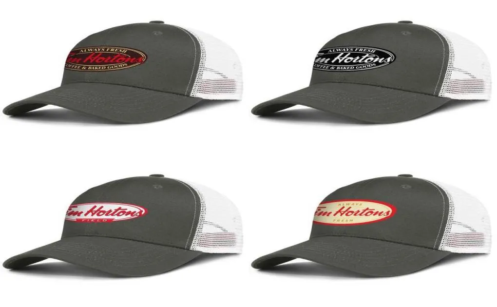 Logo Tim Hortons męskie i regulowane damskie Trucker Projektant Meshcap Dopasowany uroczy klasyczny baseballhats Field Restaurant Logo8522476