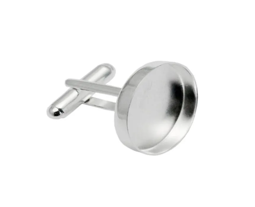 Beadsnice Solid Silver Cufflink Blanks 20mm Round Bezel Tray Blanks Diy Cufflink調査結果結婚式のパーティーギフト男性ID336243584001