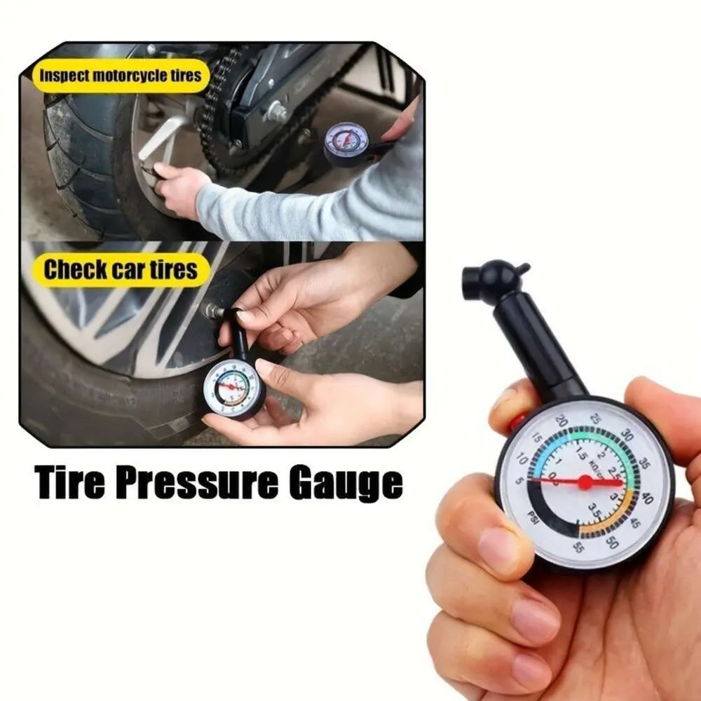 New Car Tire Pressure Gauge Tyre Deflation Pointer Auto Tire Inflation Pressure Gauge Measurement High Precision Meter Detector