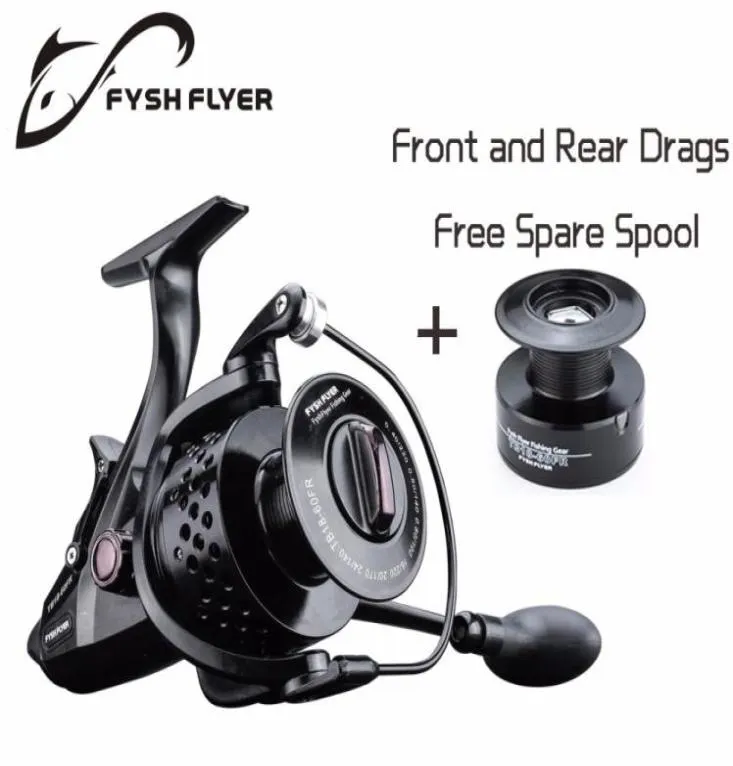 FyshFlyer TB18 Carp Spinning Fishing Reel 11 Bearings Carbon Front and Rear Drags Stainless Steel Main Shaft Metal Spool Y18108754185