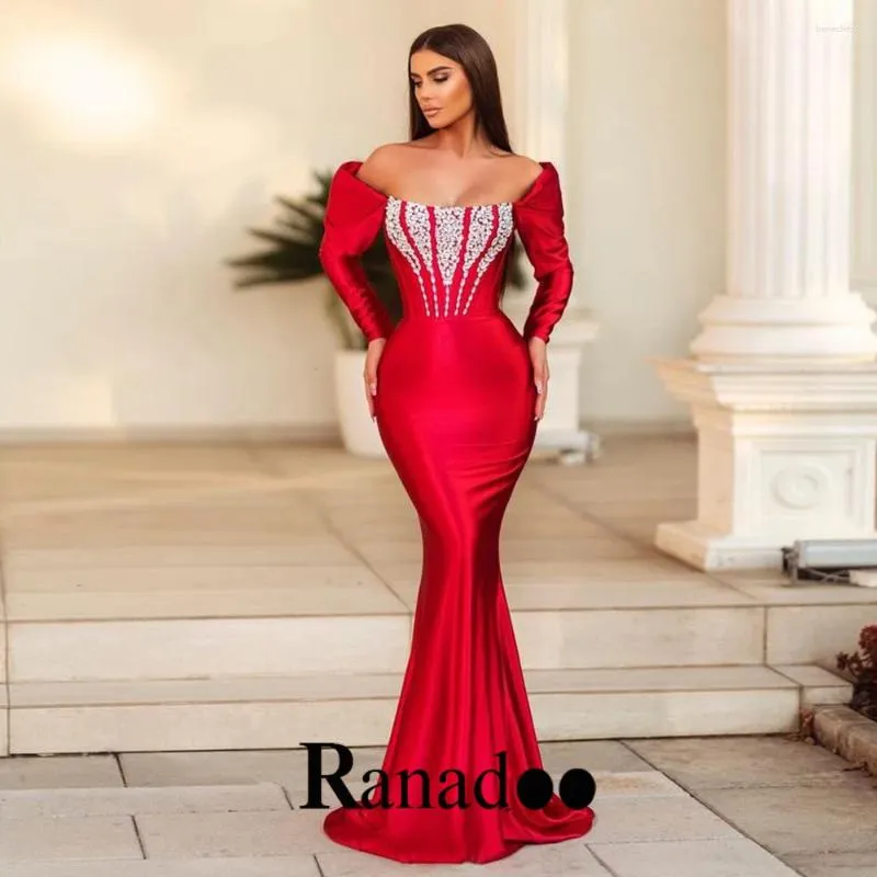 Party Dresses Ranadoo Graduation Fairytale Off The Shoulder Prom For Wedding Rhinestones Mermaid Satin Vestido De Fiesta