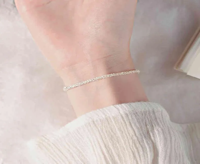 Neues 925 Sterling Silber Gypsophila einstellbares Armband Armband für Frauen Feinmode Schmuck Hochzeitsfeier Geschenk3247093