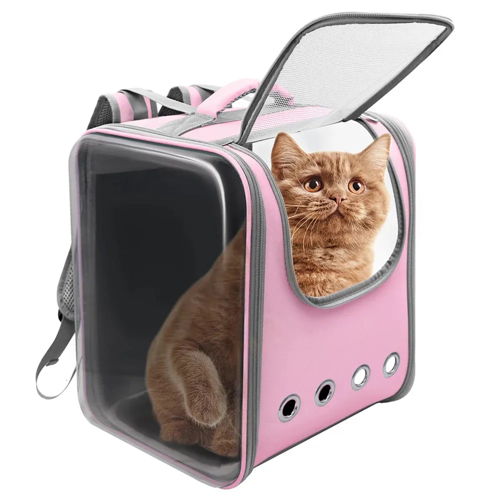 Cat s Crates Houses Cat Bags Breathable Pet s Small Dog Cat Backpack Travel Space Capsule Cage Pet Transport Bag Carrying For Dogs 231212