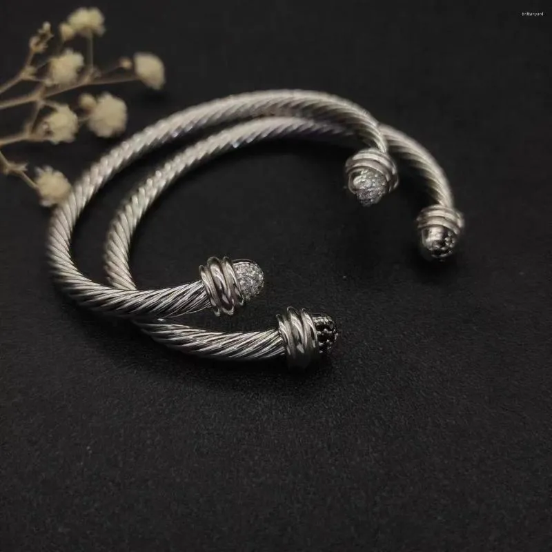 Bangle HSc 5 mm okrągłe kolory Bransoletowy Bransoletka Bransoletka w srebrze z 18 -karatowym różowym złotem