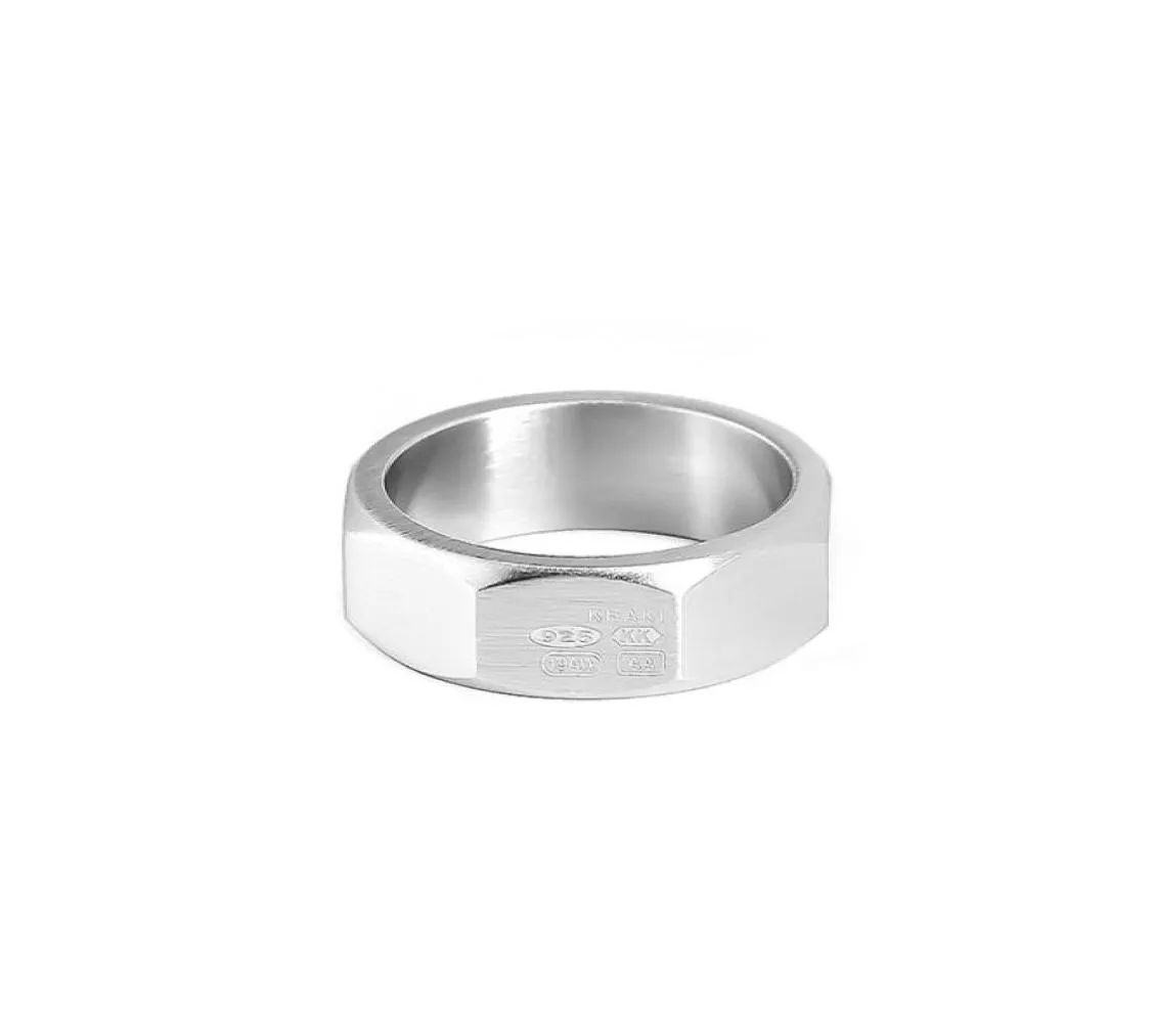 Korean niche designer nut lettering ring minimalist ins net red same style men and women index finger trend jewelry3978329