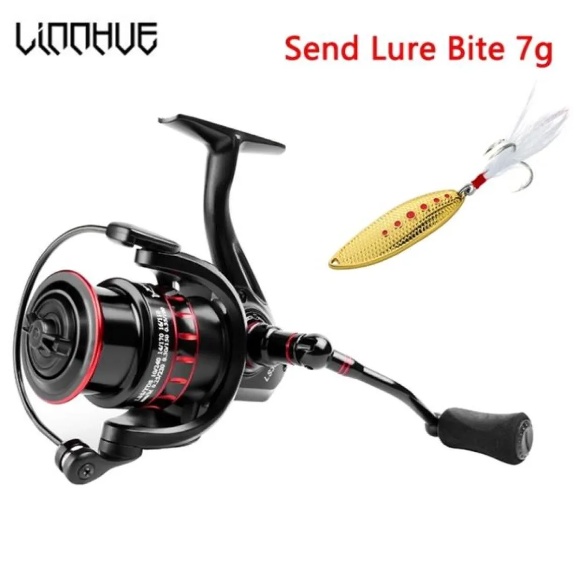 Linnhue Fishing Reel LS10007000 Spinning 10 kg max glisser 501 Spool de profondeur profonde carpe pesca 2112285150561