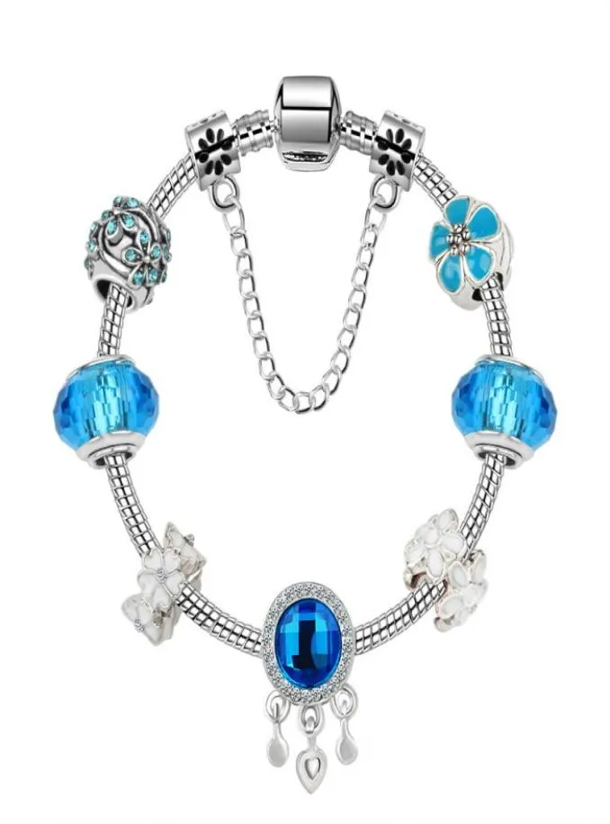 Nuovo 2020 braccialetto in lega di zircone blu donna Dreamcatcher braccialetto di perle di vetro moda fai da te vendita perline bracciali regalo femminile wit59157365162