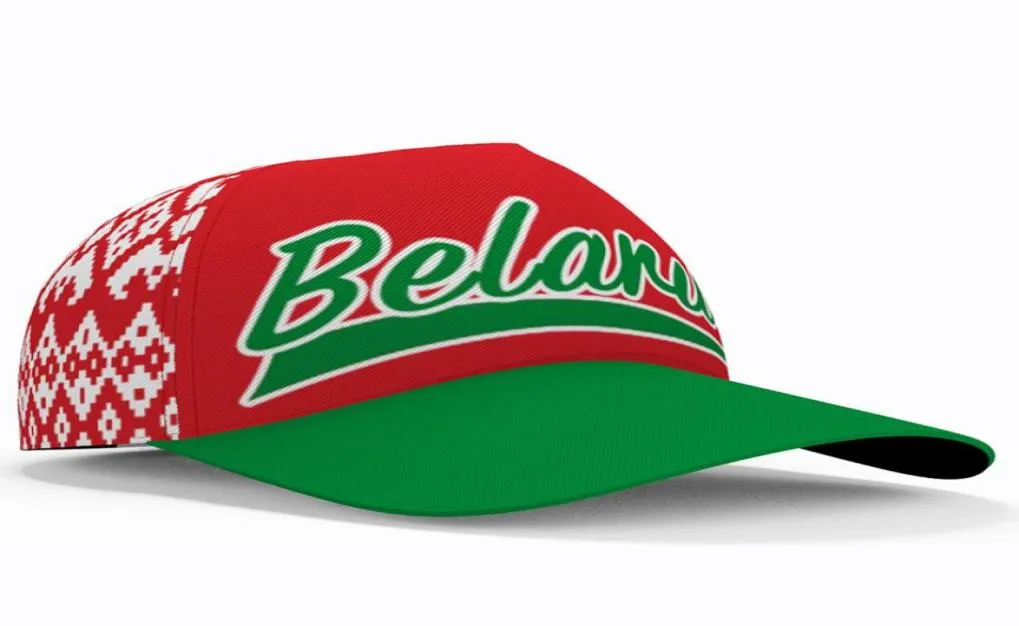 Białorus baseball Cap 3D Custom Numer Numer Team Logo BLR Fishing Hat by Country Travel Białoruska Flaga Nakładka Headgear6547776