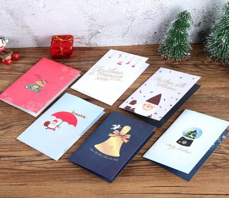 Yaratıcı 3D pop -up tebrik kartı sevimli çizgi film Noel davet kartı xmas Noel claus tebrik kartları Noel hediye kartpostal db4419662