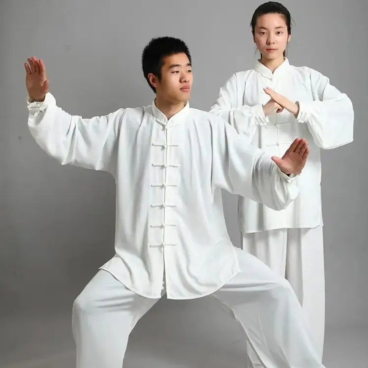 Etnik kıyafetler kung fu üniforma geleneksel Çin uzun kollu wushu taichi erkekler kungfu takım elbise üniformaları tai chi egzersiz kıyafetleri y231212