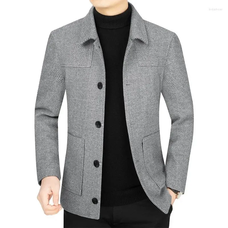 Costumes pour hommes hommes cachemire Blazers vestes mélanges de laine de haute qualité hommes d'affaires manteaux décontractés vêtements 4