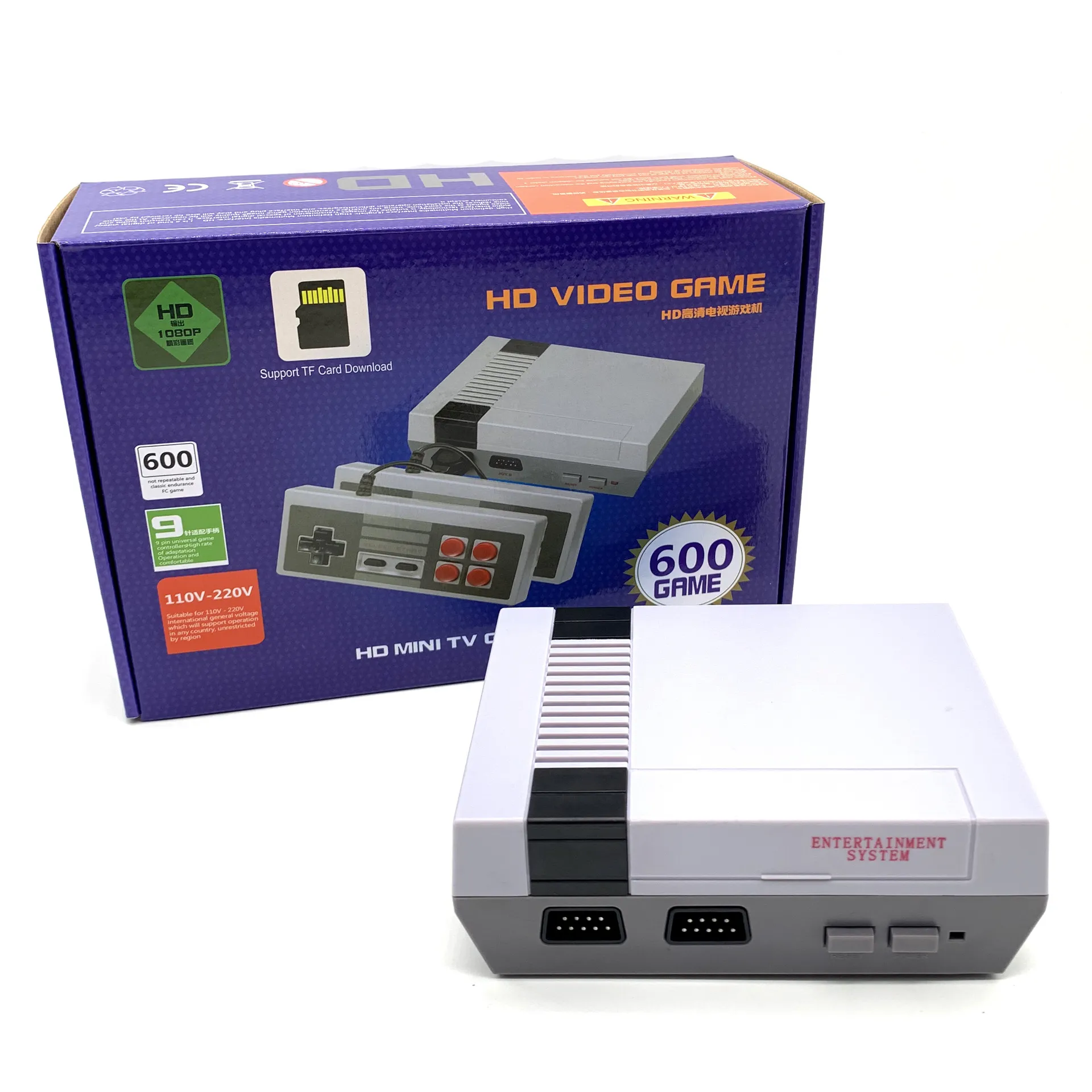 Retro Gaming Console 600 Classic Games, HDMI Output, Save - Main Image
