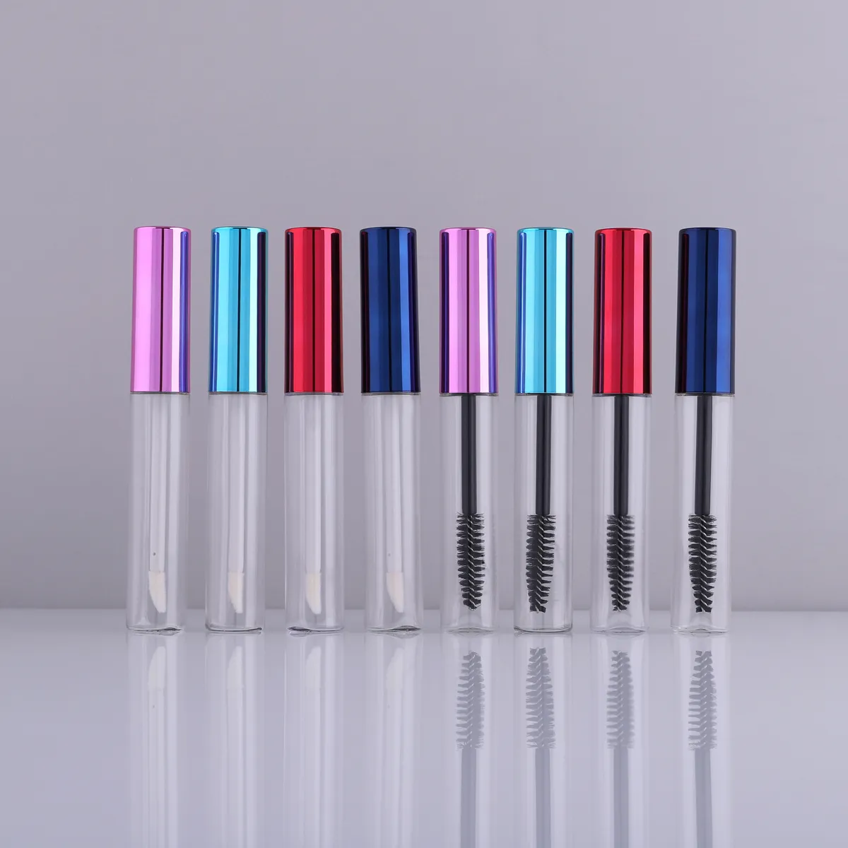 Plastic PETG Lipgloss Mascara Tubes for Cosmetics DIY Refillable 10ml Empty Lip Gloss Lip Glaze Tube Eyelash Growth Serum Bottle