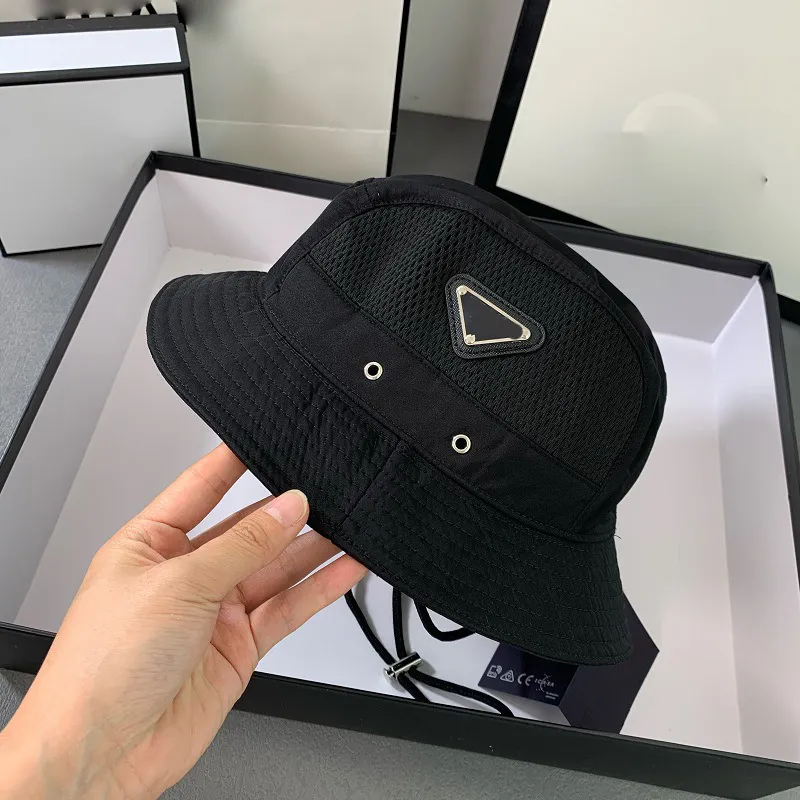 Travel Bucket Hat Luxury Black String Adjustable Wide Brim Hats Casual Outdoor Men's Caps