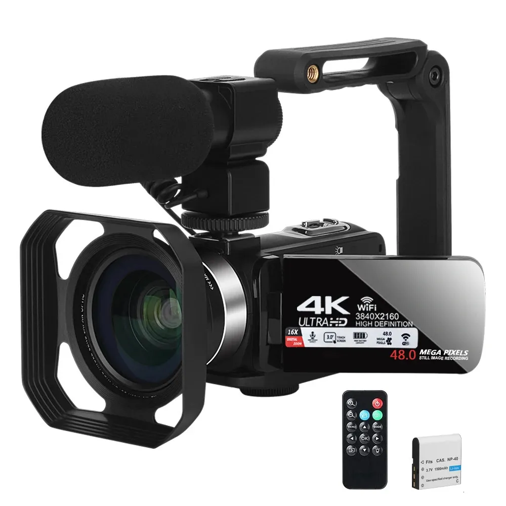 Sports Action Video Cameras Ultra HD 4K 30FPS Camera for Vlogging Camcorder WiFi 48MP 18X Digital Zoom Conference Wifi APP Webcam 231212